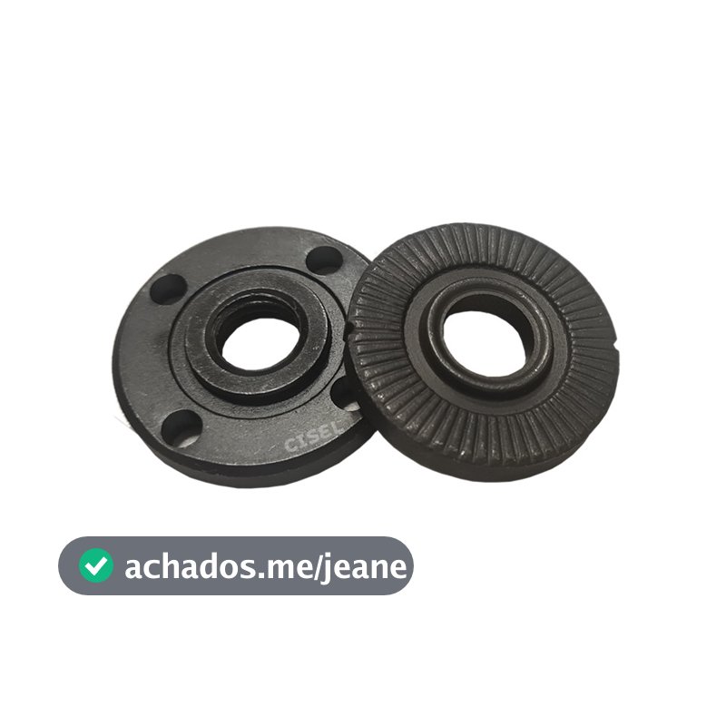 Porca + Flange de Esmerilhadeiras P/ Discos Furo 20mm- Jogo com 2 peças