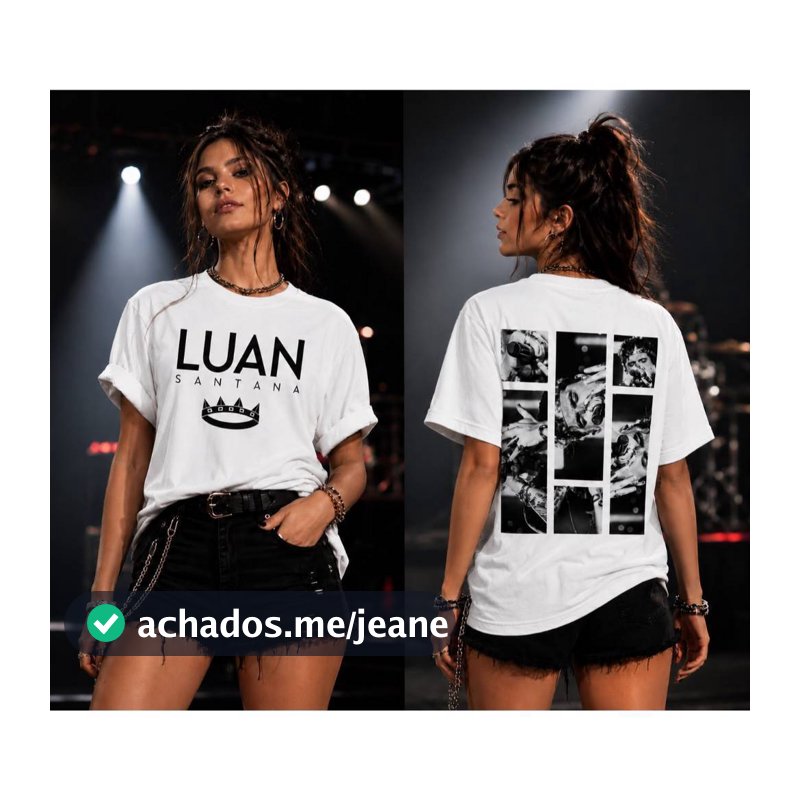 Camiseta Luan Santana Frente e Costas Estampada Unissex 100% Algodão Premium Envio Imediato