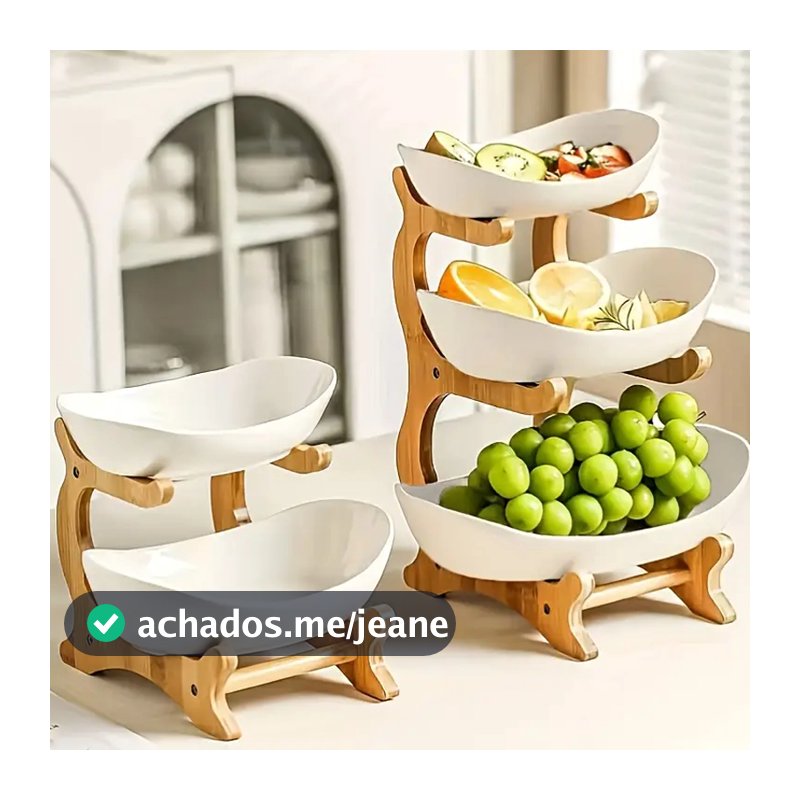 3 Andares Fruteira, Bandeja para Lanches, Suporte Decorativo