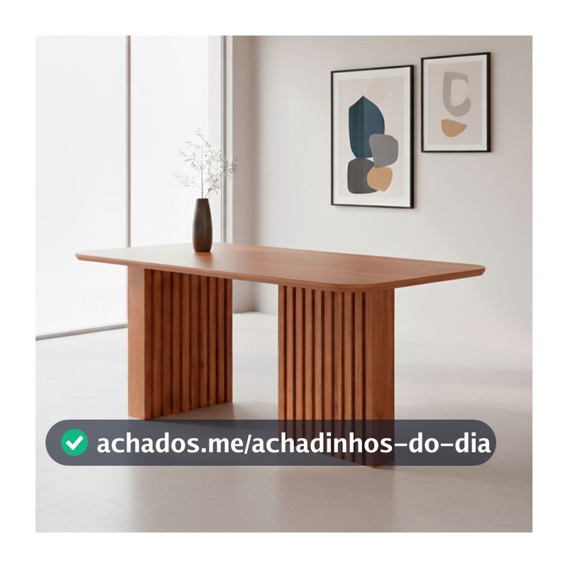Mesa de Madeira Ester 180 Cm Cinamomo - Cimol