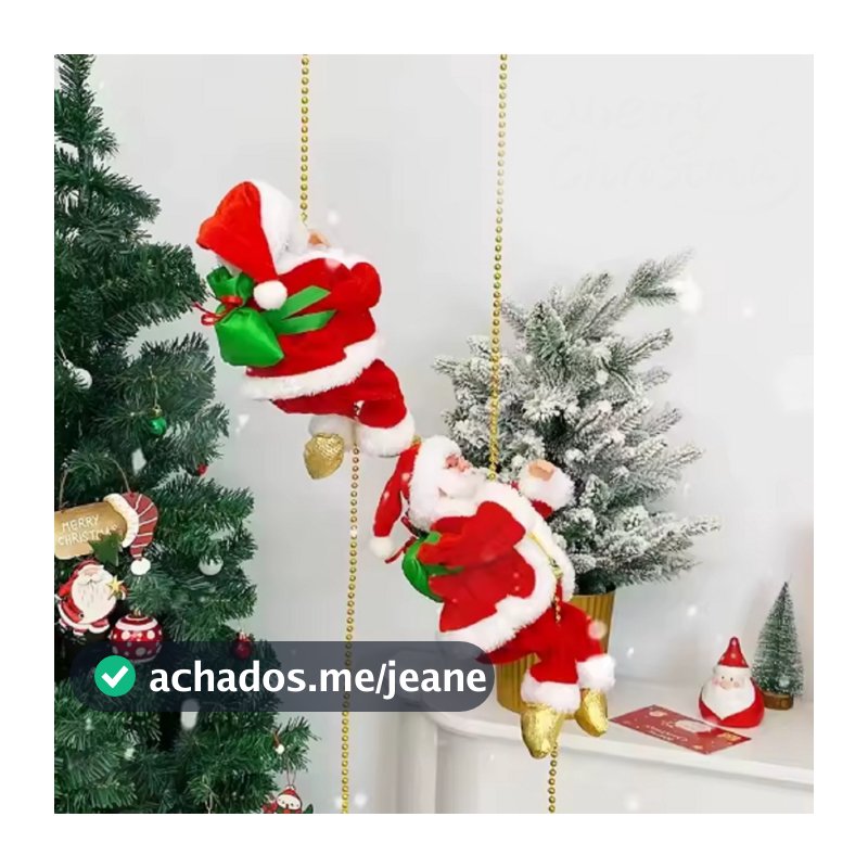Papai Noel Rapel Musical Com Movimento Enfeite De Natal