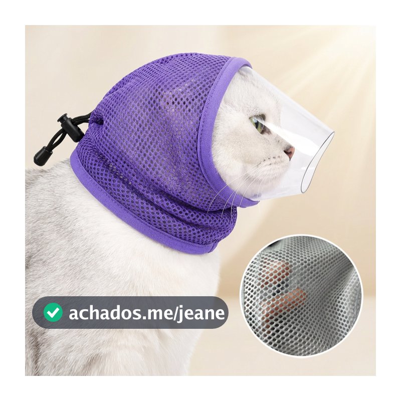 Novo Para Máscara De Gato Com Capa De Boca Ajustável , Respirável , Anti-Mordida Abafado , Chapéus Animais De Estimação