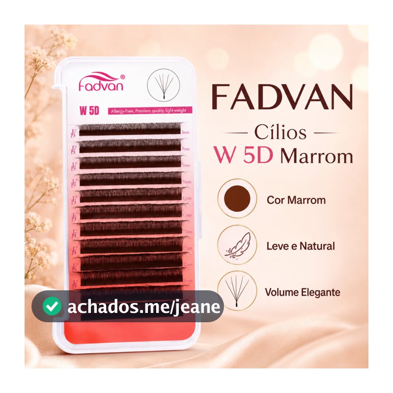 Cílios Fadvan Cor Marrom 4D/5D W Extensões De Cílios Em Forma De 0.07 D Tamanho Mix