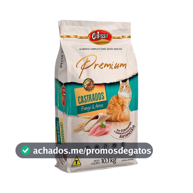 Ração Colosso Premium Gato Castrado 10 Kg Frango