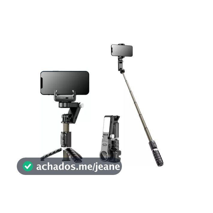 Gimbal Estabilizador Com Reconhecimento Facial Tripe 360° Panoramic Shot Com Led APP Ate 250G De Celular Q18