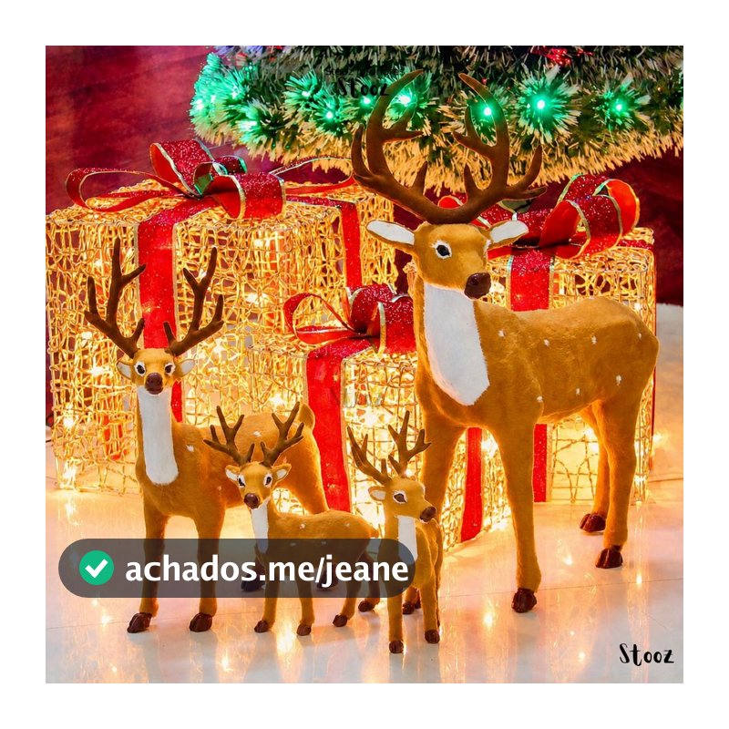Rena De Trenó Grande Para Apartamento Marrom Chifres Pro decoração enfeite natal CERVO NATALINO VEADO Christmas PELUCIA