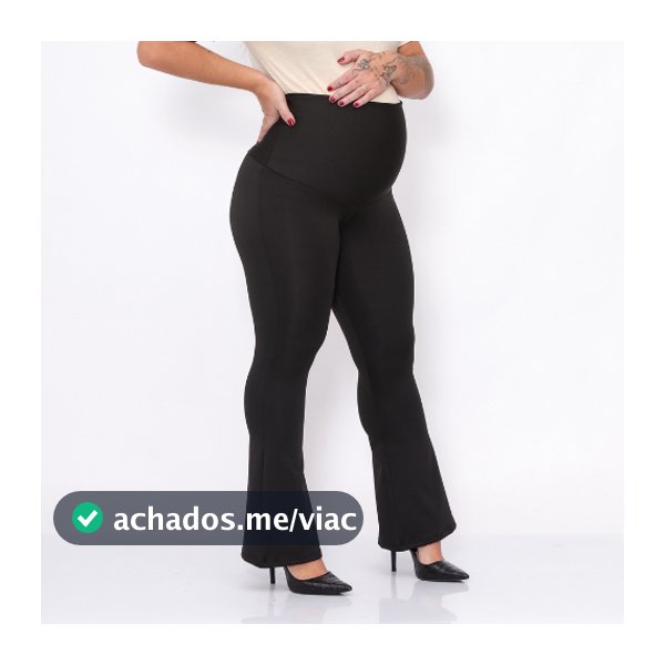 Maternidade Legging Flare Gestante Cós Alto Calça Sustenta Barriga Plus Size
