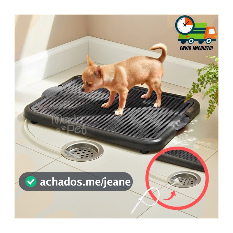 Banheiro Sanitário Com Dreno e Mangueira Lavável Para Cães Tapete Higiênico Promoção Envio Imediato