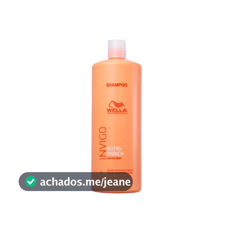 Wella Professionals Shampoo Nutri-Enrich 1L Nutrição Profunda e Brilho para Cabelos Ressecados