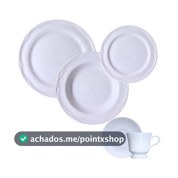 Jogo Jantar e Chá 20 Peças Cottage Porcelana Germer 4 Pessoas