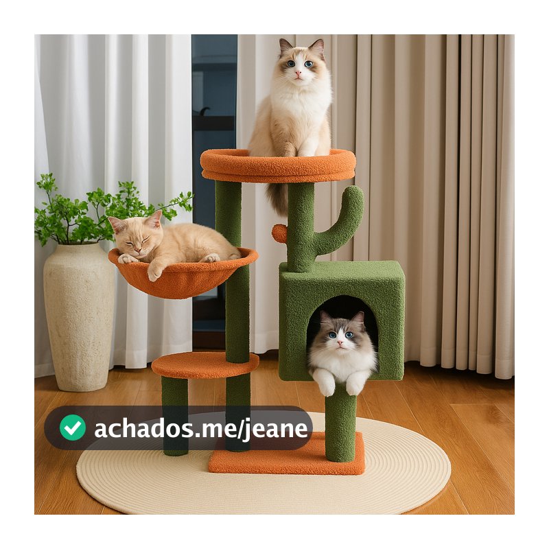 Arranhador De Gato Grande De Luxo Com Casas Camas Rede