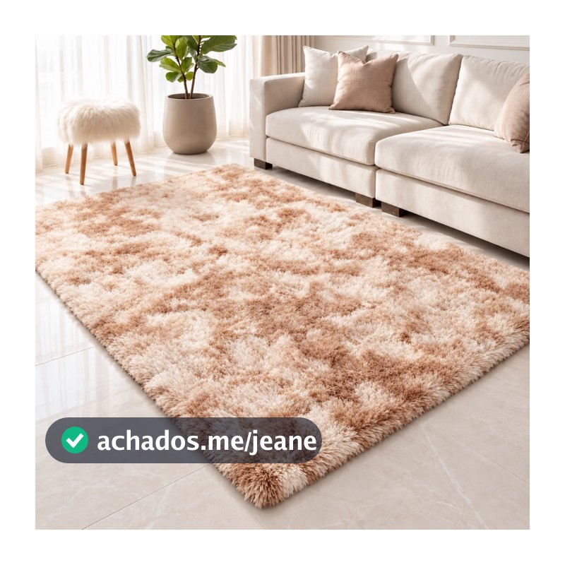Tapete Sala 1,50x1,00 Peludo 4 Cm De Altura Shaggy Promoção