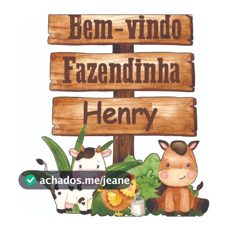 Display Placa Fazendinha Personalizada