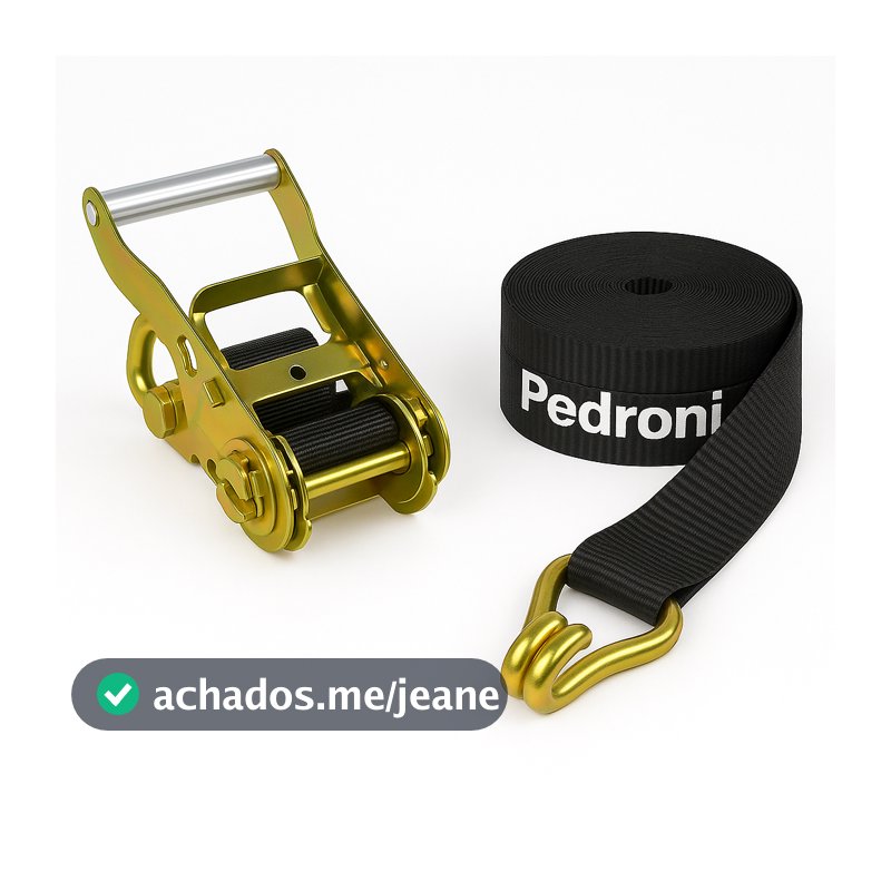 Jogo de Cinta com Catraca Pedroni Profissional 25MM X 4,6 Metros Comprimento – Capacidade 800Kg