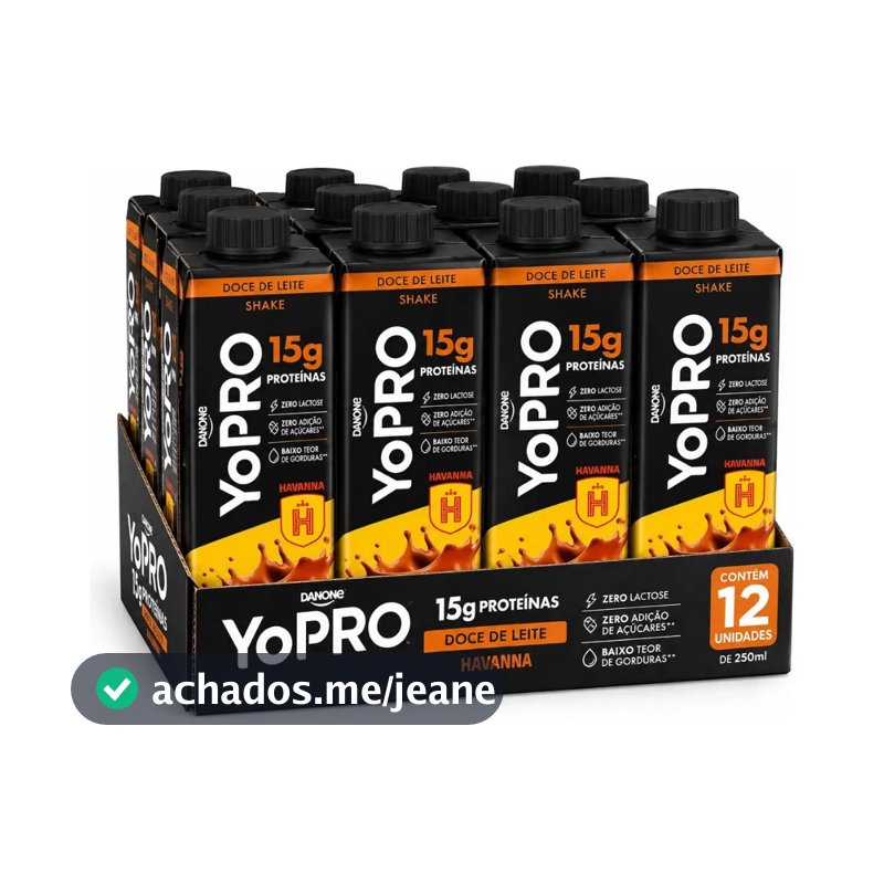 Kit YoPRO Bebida UHT Doce de Leite Havanna15g de proteínas 250ml