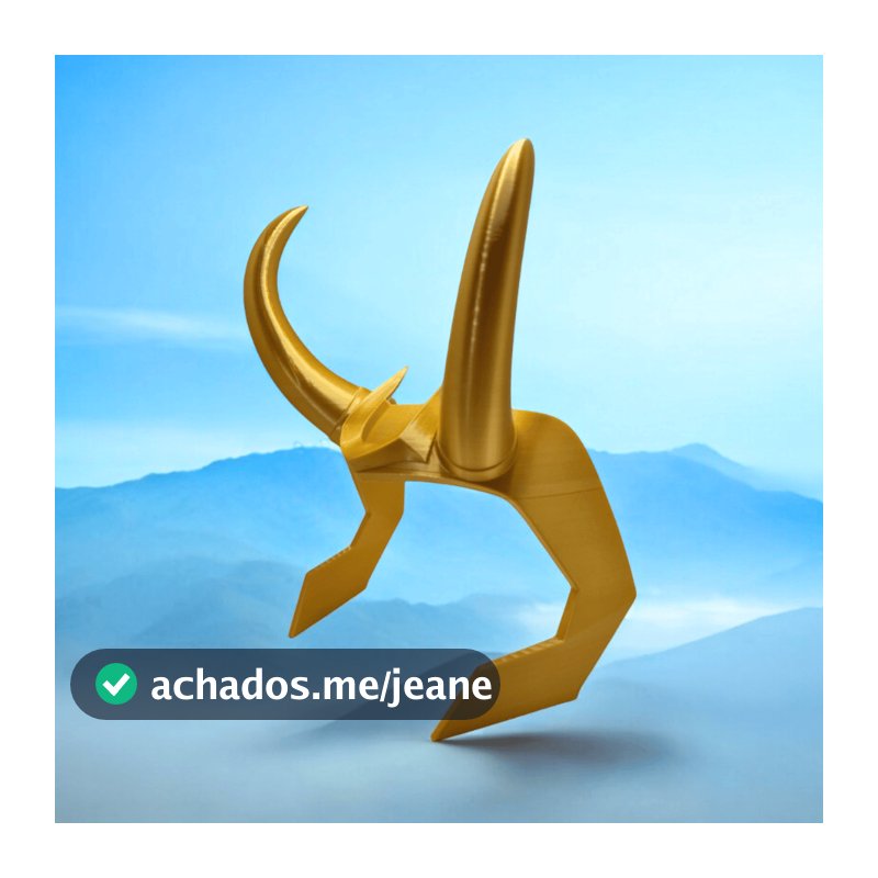 Coroa Loki Dourada | Cosplay Marvel | Impressão 3D