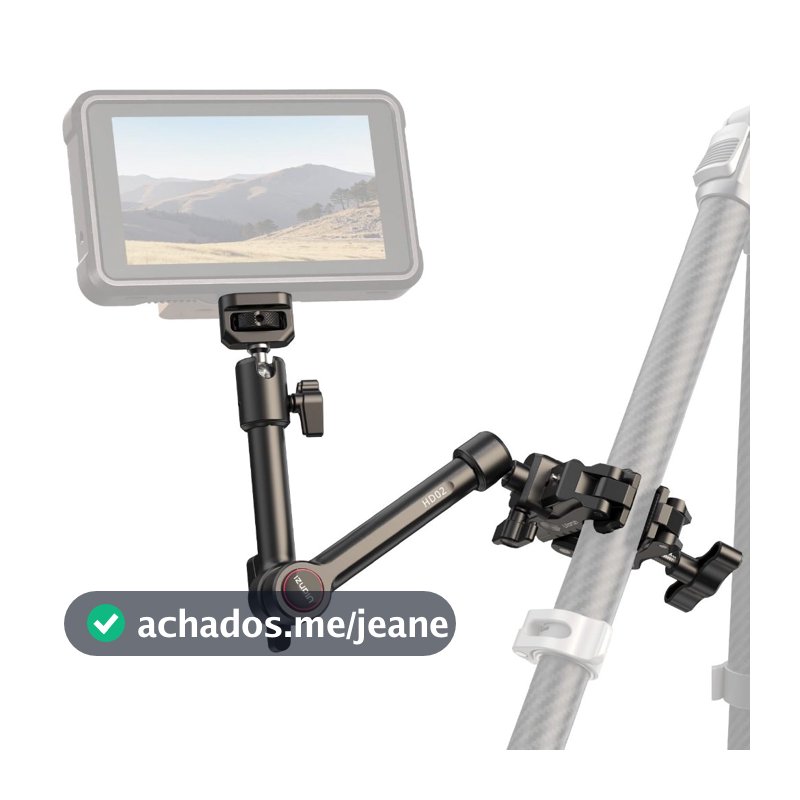 ULANZI HD02 Kit Grampo Super Clamp com Trilho 10" para Câmera e Luz LED