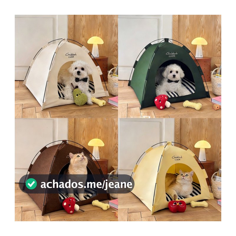 Cabana Cama Barraca para Pet Cães Cachorro Gato Tenda Toca Iglu Toca Grande Oxford Grande