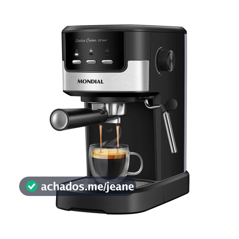 Cafeteira Espresso Mondial Dolce Crema 20 Bar Inox 1200W