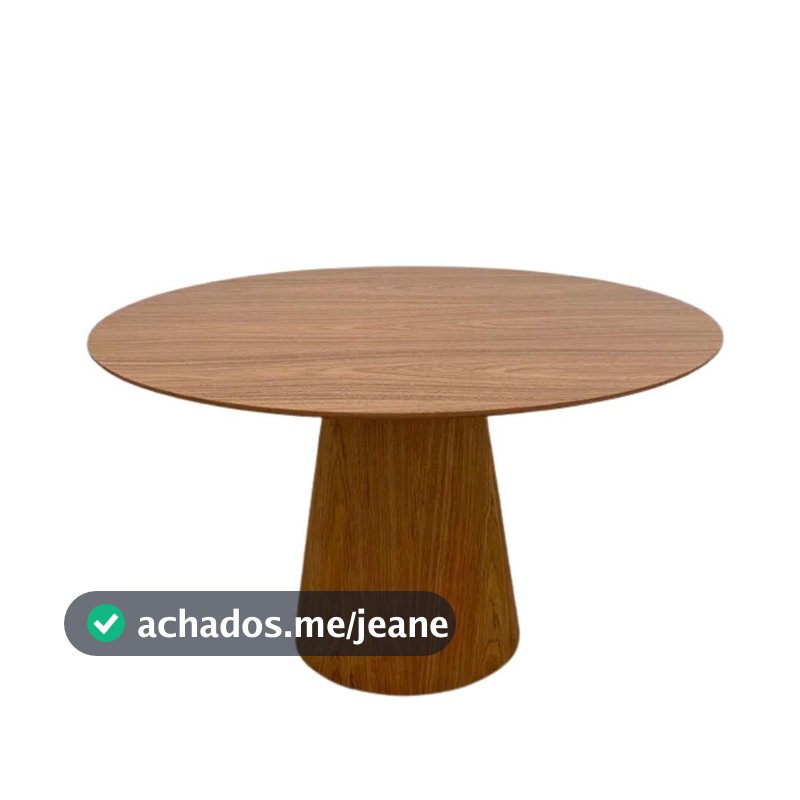 Mesa De Jantar Redonda Cone 130 Cm Freijó Cor Marrom