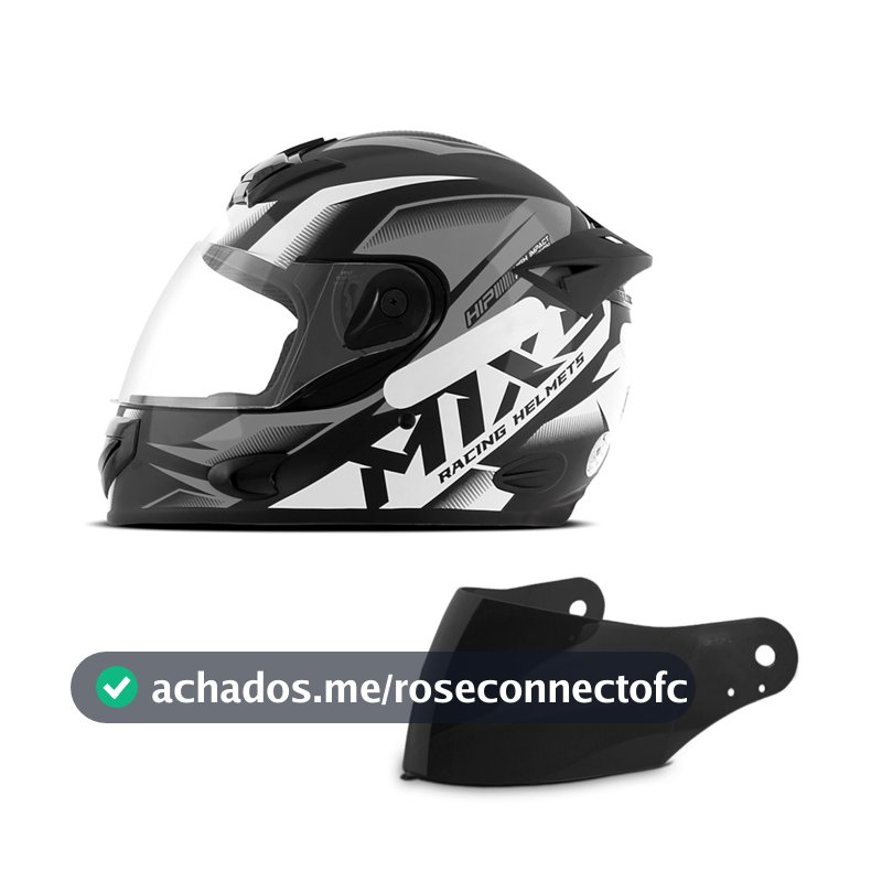 Capacete Fechado Moto Integral Masculino e Feminino Mixs Mx2 Storm Fosco Com Viseira Fumê