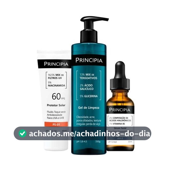Kit Trio Limpeza, Hidratação e Proteção Solar GL + AH + PS