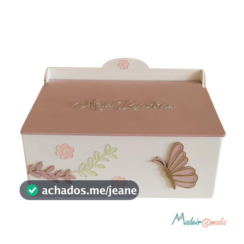 Meus Lacinhos Jardim Encantado Bebê Menina Kit de Higiene Rosa Organizador de Acessórios