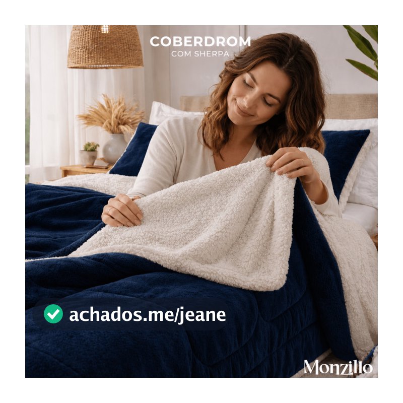 Coberdrom Sherpa  | Dupla Face Pele De Carneiro | Grande -  Casal Queen