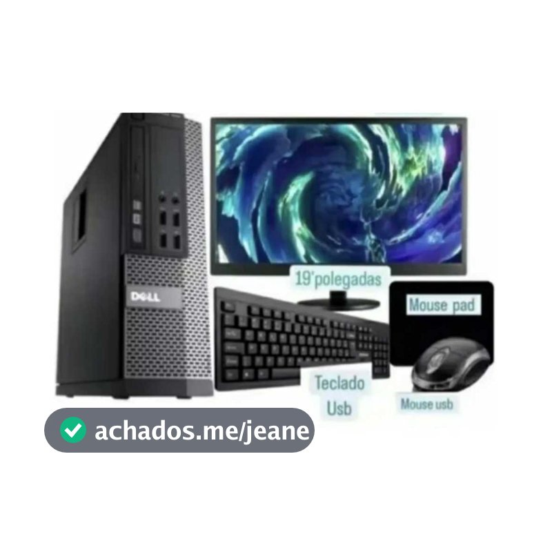Computador Dell CORE-i5 08GB/16GB HD+SSD monitor 20' pol. + kit teclado mouse e cabos ENVIO IMEDIATO