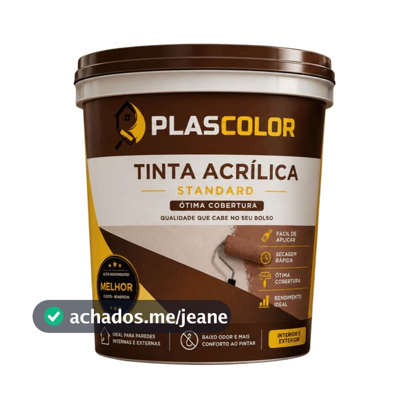 Tinta Acrílica Economica Parede 3,6lts - Plascolor