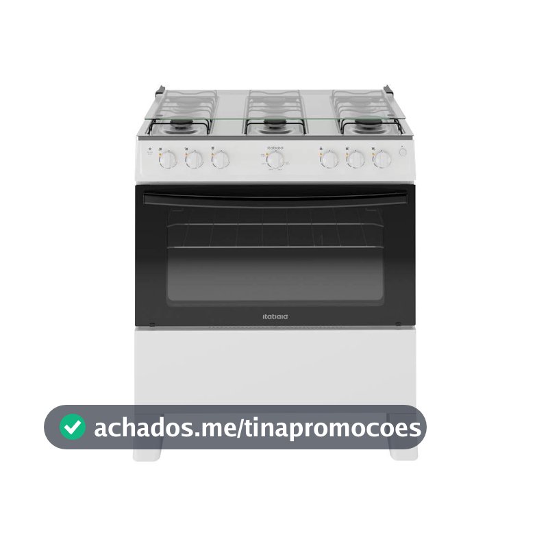 Fogão Itatiaia Star New Piso 6 Bocas Branco Mesa de Inox Bivolt 3700000473