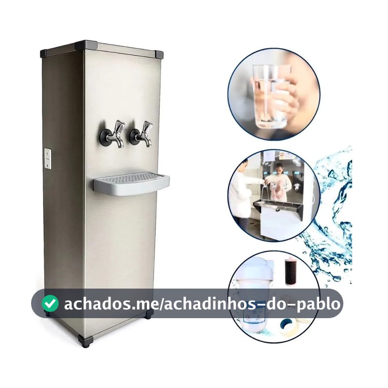 Bebedouro Industrial Purificador De Água Coluna Total Inox 304