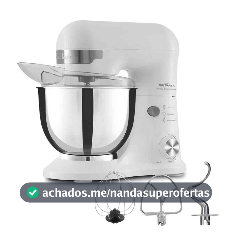 Batedeira Planetária Britânia BBT500B bacia Inox turbo 110V