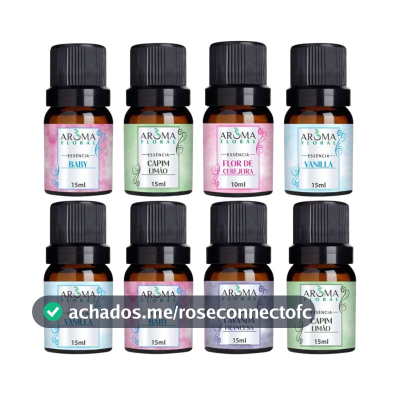 KIT 5 - Essências Para Aromatizador e Difusor de Ambientes 15ml