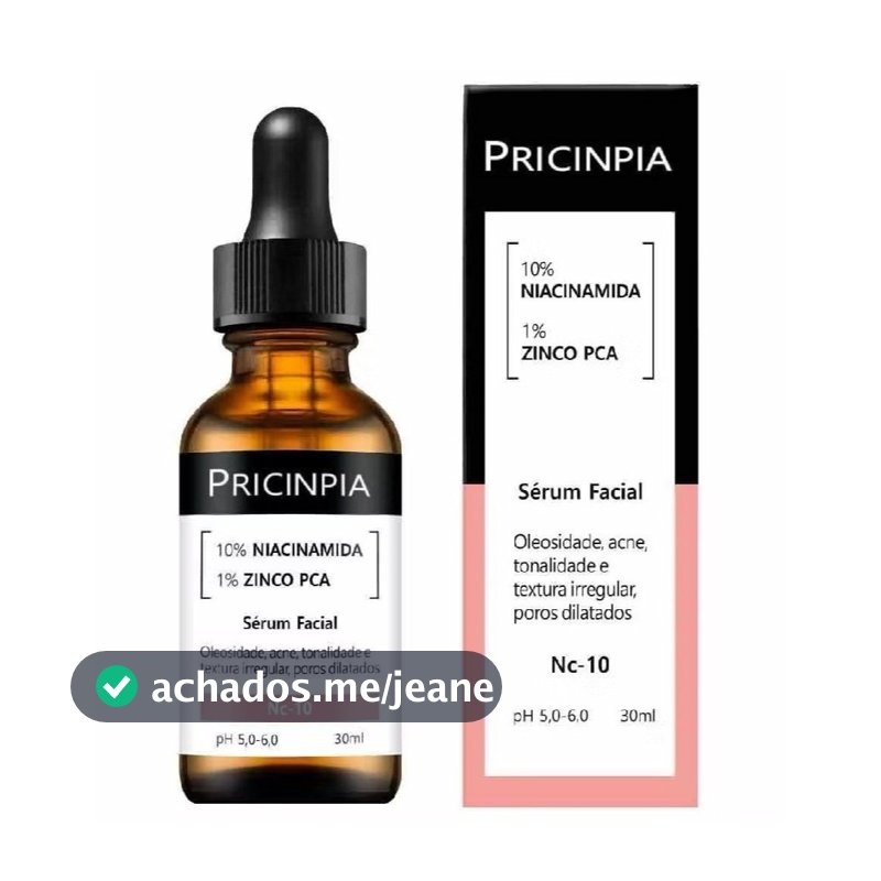 Nc-10 Sérum com 10% de Niacinamida e 1% de Zinco PCA com alta eficácia contra acnes 4678