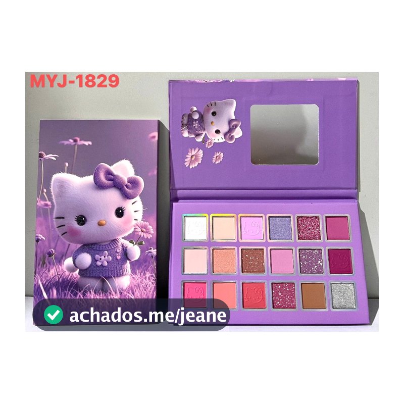 Kit Maquiagem Infantil Hello Kitty Paleta de Sombras Divertido