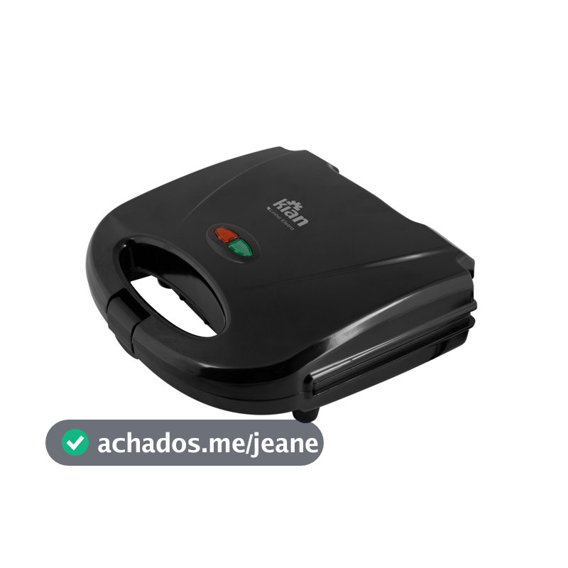 Sanduicheira Grill Antiaderente Black kian 127V e 220V