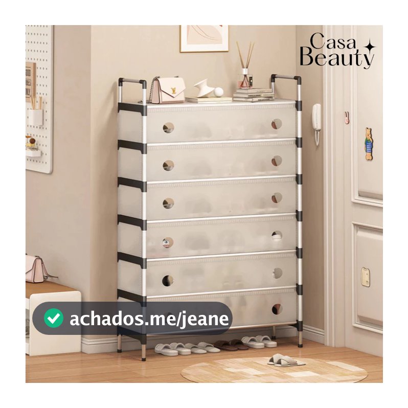 Sapateira Multiuso para Calçados 5/6/7 andares transparente CASA BEAUTY