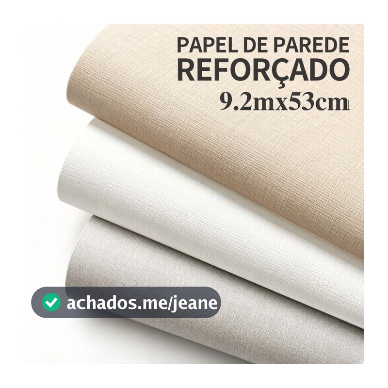 Papel de Parede Vinílico Luxo Off White, Autoadesivo Resistente, Decoração Multicenários Resistente ao Rasgo
