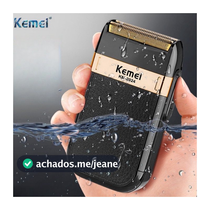 Maquina de barbear Barbeador elétrico sem fio recarregável Kemei Classic Shaver Km 2024 - Bivolt