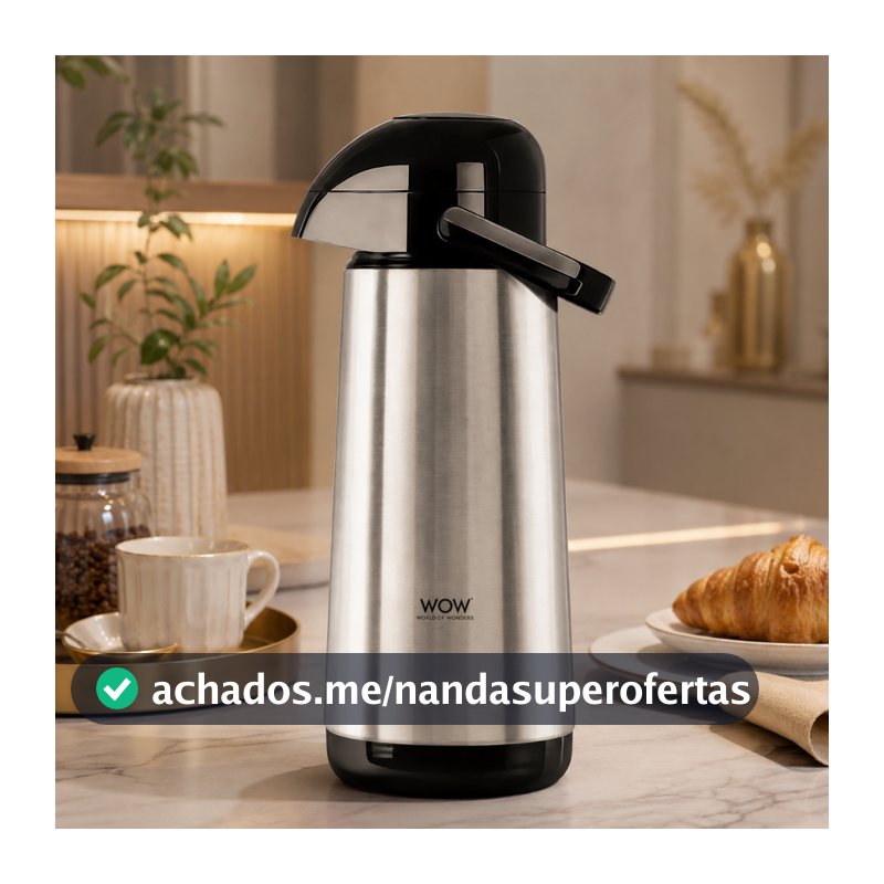 Garrafa Térmica Inox Café Bomba De Pressão 1,9L