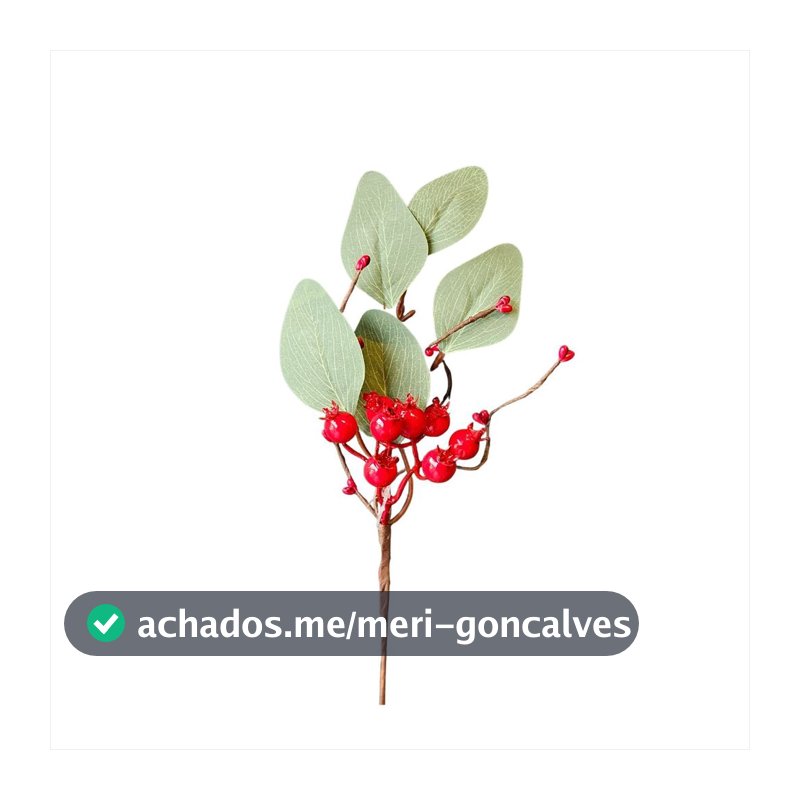 6 Galhos de Natal Romã Vermelho Azevinho Berry Enfeite Árvore de Natal 30CM