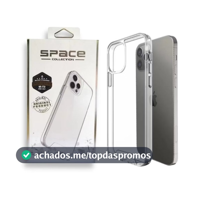 Capa Capinha Space Transparente Anti Impacto Compativel com iPhones X XR XSMAX 11 12 13 14 15 ProMax