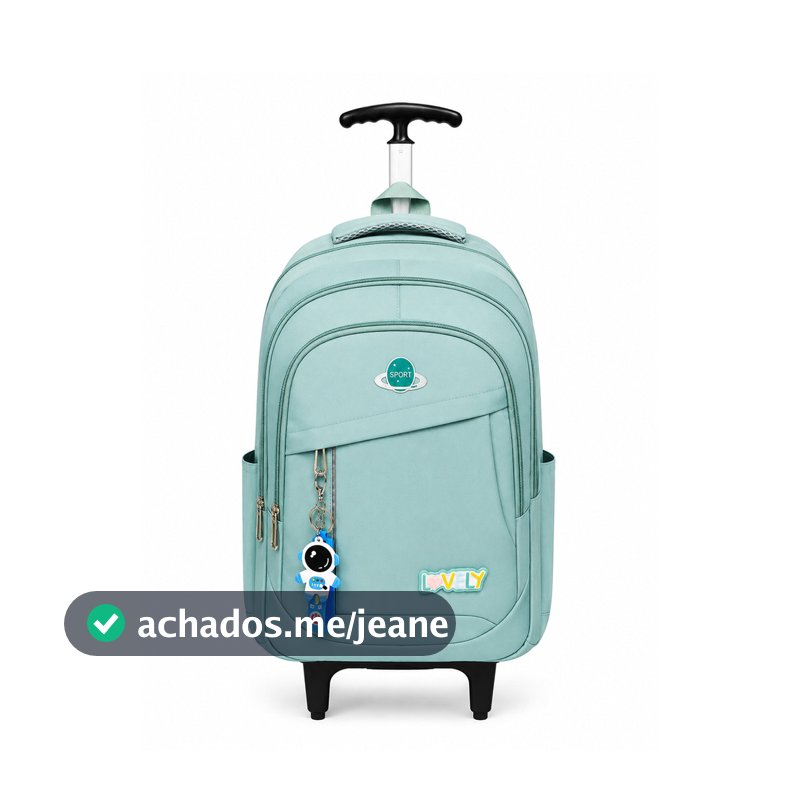 Kit Mochila Escolar Juvenil Menino/a Com Rodinhas