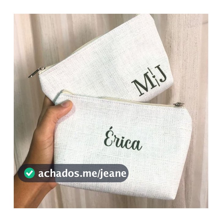 Necessaire Personalizada com Nome e Iniciais. presente, madrinha, casamento, lembrancinha.