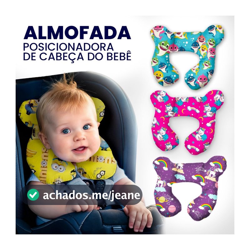 Almofada Para Pescoço Com Apoio Cabeça Bebe Cadeirinha