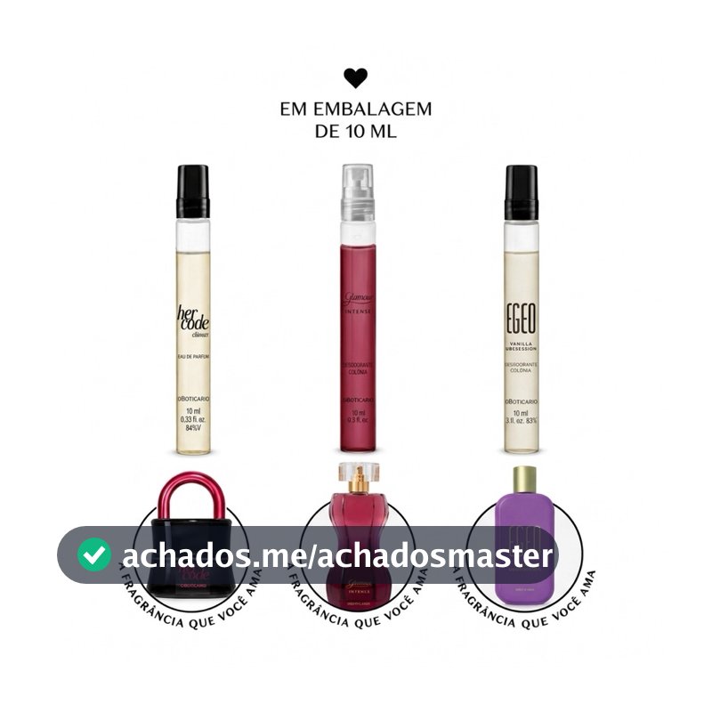 Mini Perfume O Boticário Feminino 10ml - Perfume de Bolsa para Viagem
