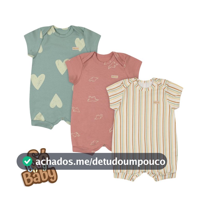Macaquinhos Romper Cotton Estampado Avulso Unissex Verão Tamanhos P/M/G