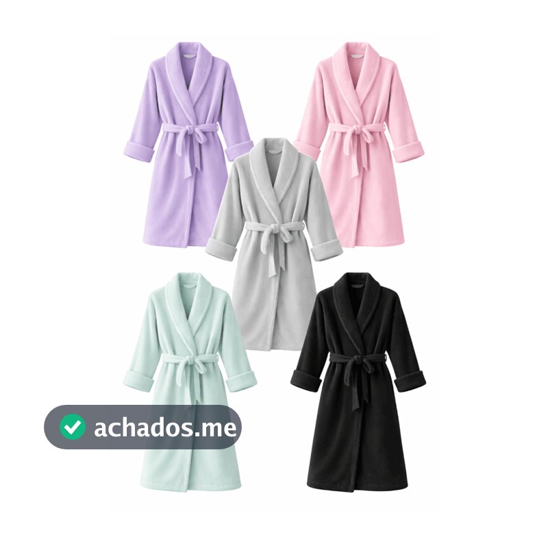 Roupão Feminino E Masculino Spa Soft Macio Premium Hobe