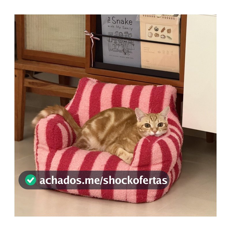 Rosa listrado maca de gato quatro estações Universal pequeno cão sofá cama de gato inverno cama de gato animal de estima